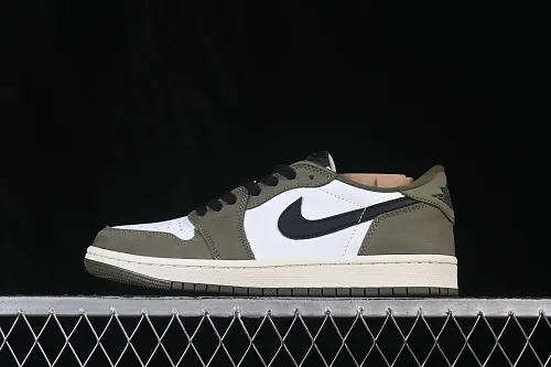 All categories Air Jordan Jordan series basketball shoes Air Jordan 1 Low G version pure original Air Jordan 1 Low OG "Medium Olive" AJ1 Joe 1 joint model olive green low-top retro culture basketball shoes HQ6998-200